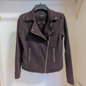 Liverpool Women's Deep Purple Moto Jacket Size Xs